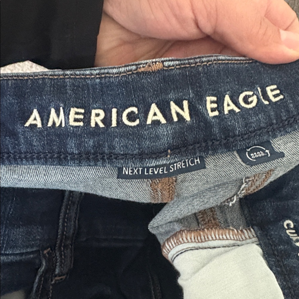 American Eagle Outfitters Dark Blue Skinny Jeans - Picture 5 of 10
